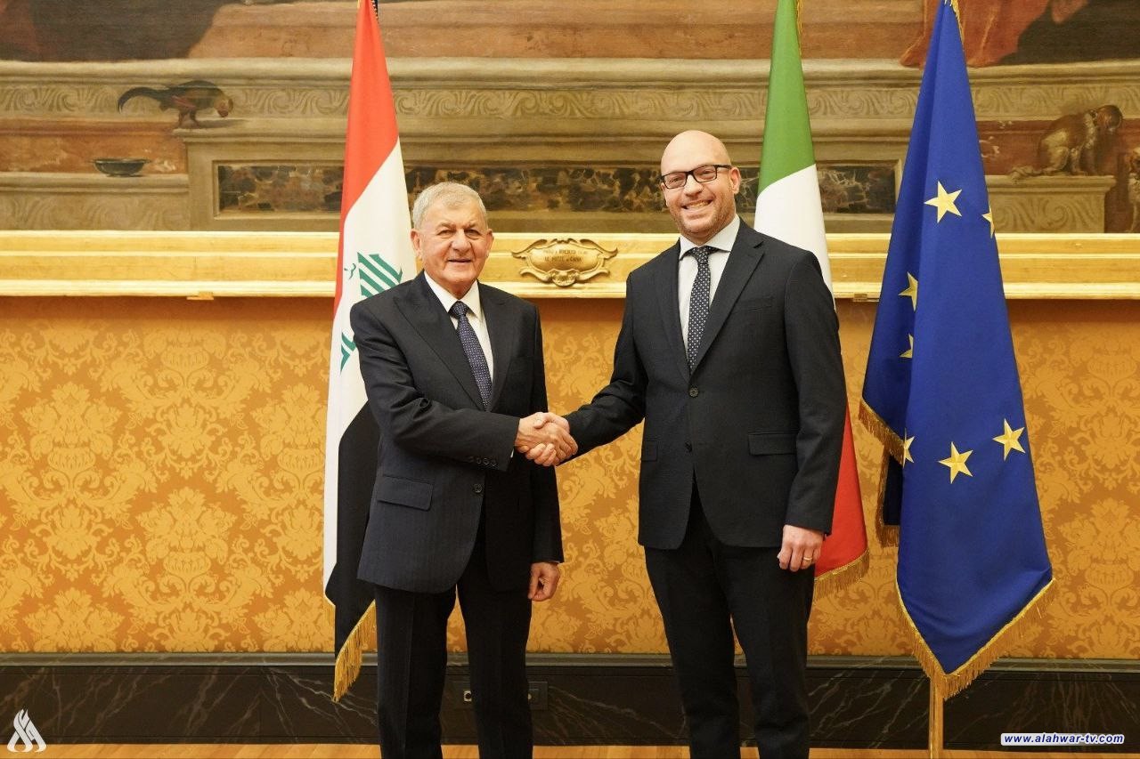 رئيس الجمهورية يؤكد عمق العلاقات الرصينة والتاريخية بين العراق وإيطاليا والعمل على تعزيزها